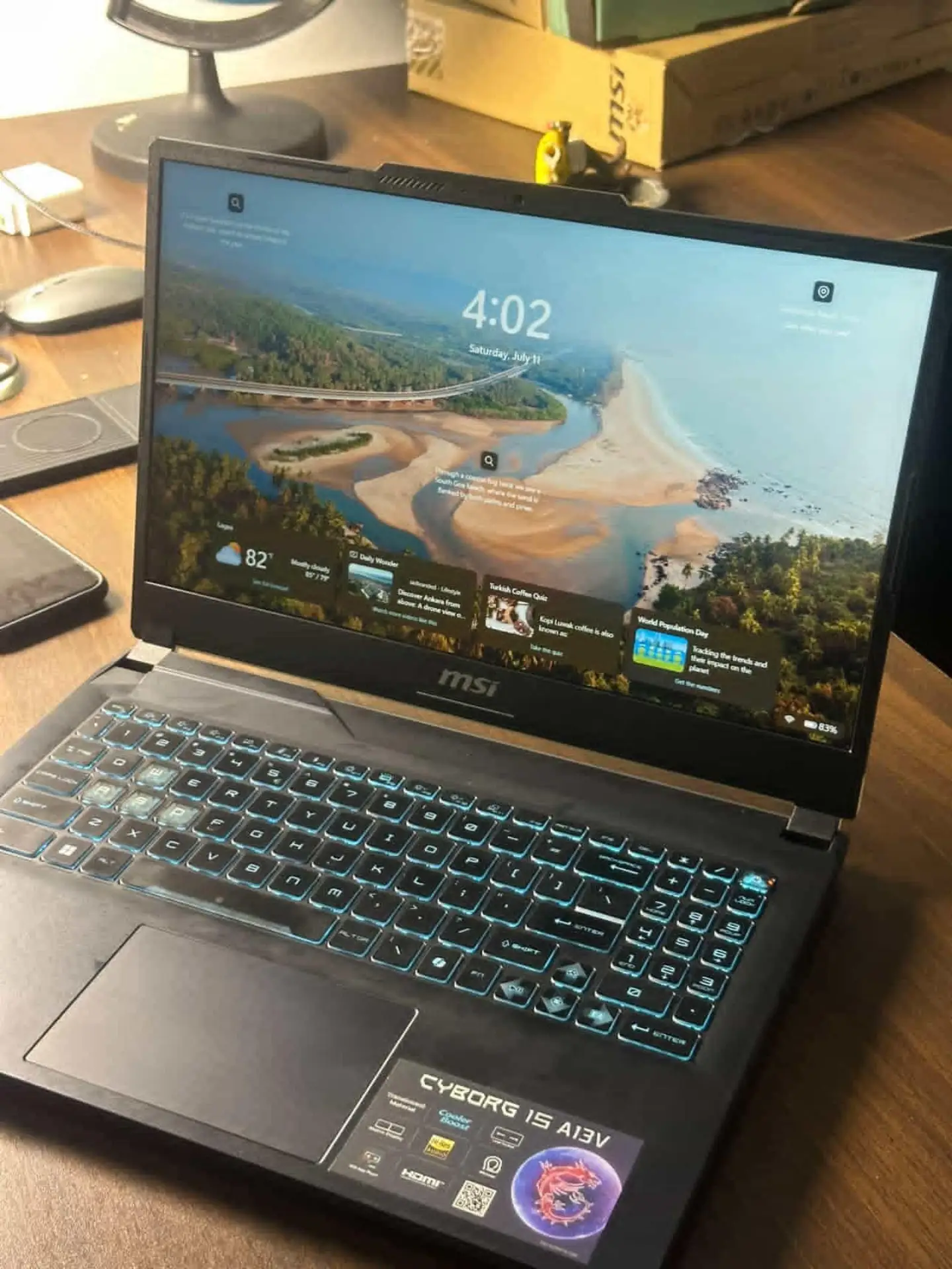 USED MSI Cyborg A15 Gaming Laptop  Graphics Card: NVIDIA GeForce RTX 4060 8GB GDDR6 RAM: 16GB DDR5