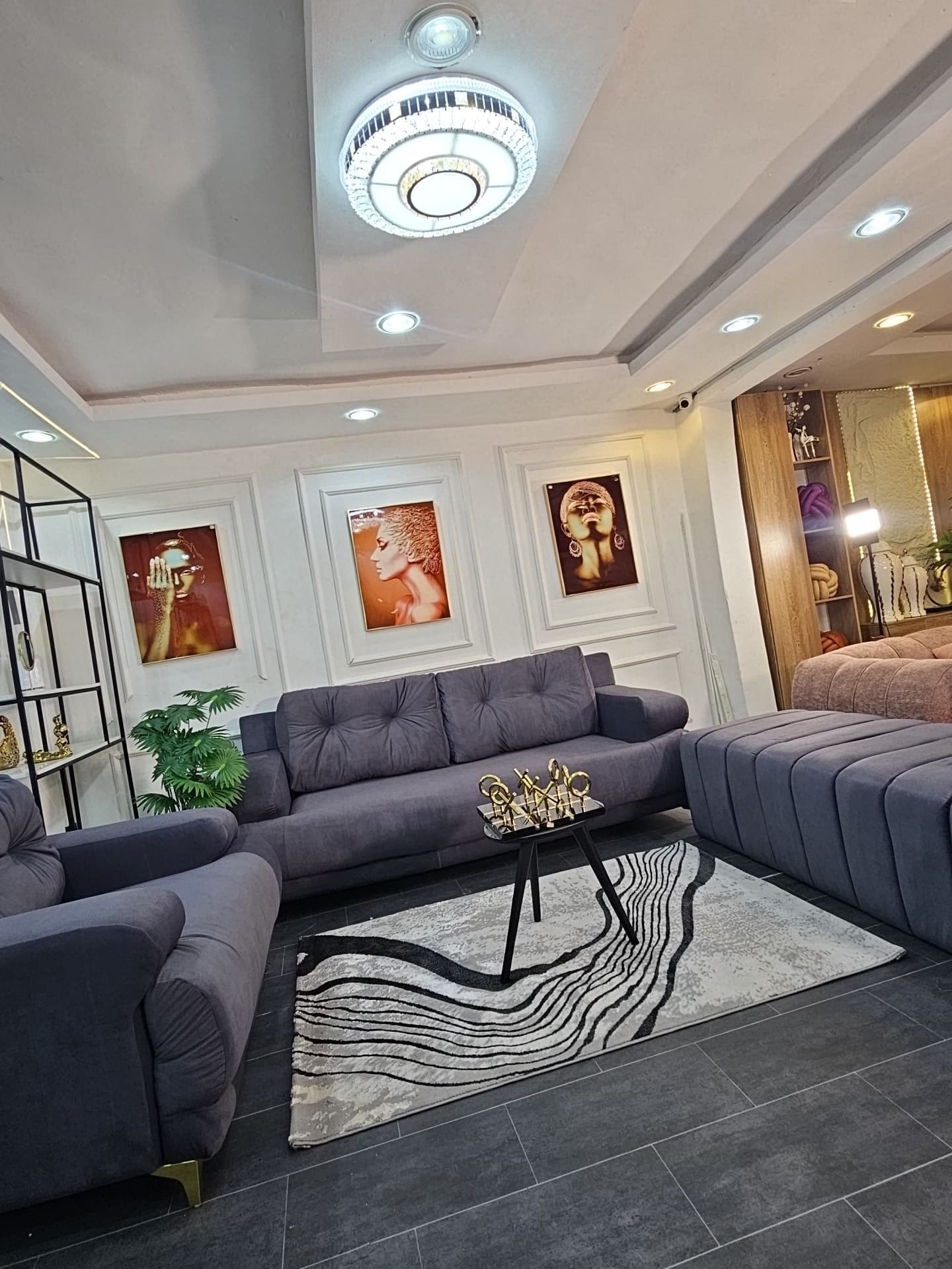 Brand New 6 Seater Sofa with Center Table and Ottoman